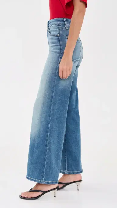 Good American Soft Tech Good Waist Palazzo Ankle Jeans Indigo138 | Thumbnail 4 Good American Soft Tech Good Waist Palazzo Ankle Jeans Indigo138 | Thumbnail 4
