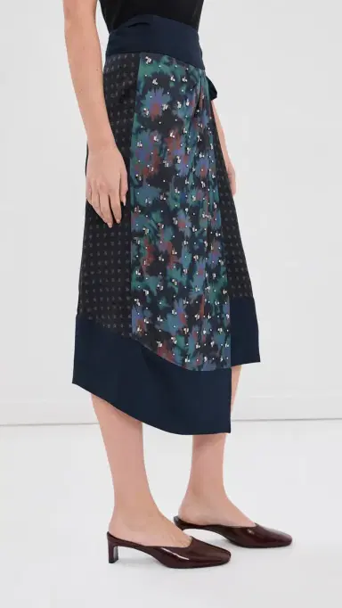 3.1 Phillip Lim Desert Flower Draped Wrap Skirt Midnight Multi | Thumbnail 4 3.1 Phillip Lim Desert Flower Draped Wrap Skirt Midnight Multi | Thumbnail 4