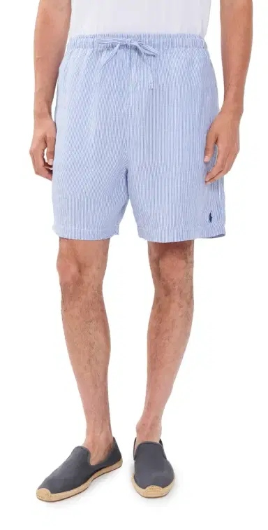 Polo Ralph Lauren Original Label Prepster Linen Shorts Cabana Blue White L | Thumbnail 1 Polo Ralph Lauren Original Label Prepster Linen Shorts Cabana Blue White L | Thumbnail 1