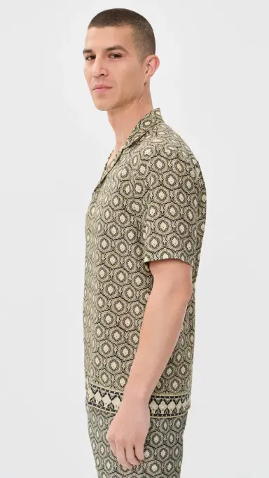 Orlebar Brown Maitan Passetto Shirt Bayleaf Green | Thumbnail 4 Orlebar Brown Maitan Passetto Shirt Bayleaf Green | Thumbnail 4