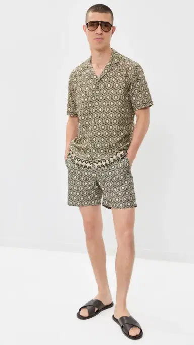 Orlebar Brown Maitan Passetto Shirt Bayleaf Green | Thumbnail 5 Orlebar Brown Maitan Passetto Shirt Bayleaf Green | Thumbnail 5
