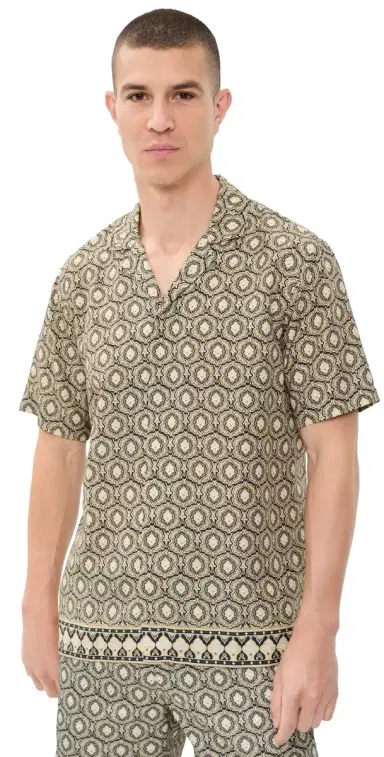 Orlebar Brown Maitan Passetto Shirt Bayleaf Green | Thumbnail 1 Orlebar Brown Maitan Passetto Shirt Bayleaf Green | Thumbnail 1