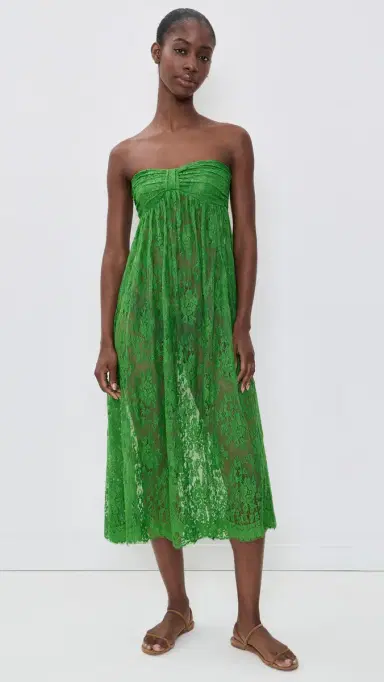 Sea Carmella Lace Strapless Dress Green | Thumbnail 2 Sea Carmella Lace Strapless Dress Green | Thumbnail 2