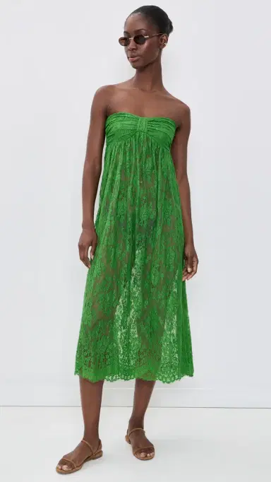 Sea Carmella Lace Strapless Dress Green | Thumbnail 5 Sea Carmella Lace Strapless Dress Green | Thumbnail 5