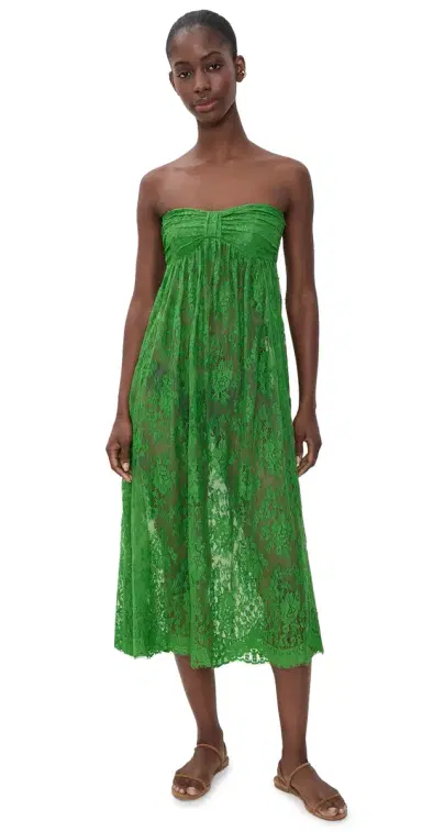 Sea Carmella Lace Strapless Dress Green | Thumbnail 1 Sea Carmella Lace Strapless Dress Green | Thumbnail 1