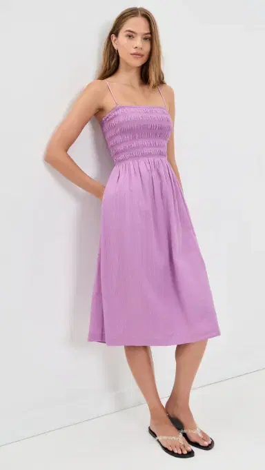 Madewell Peony Midi Dress Warm Wisteria | Thumbnail 2 Madewell Peony Midi Dress Warm Wisteria | Thumbnail 2