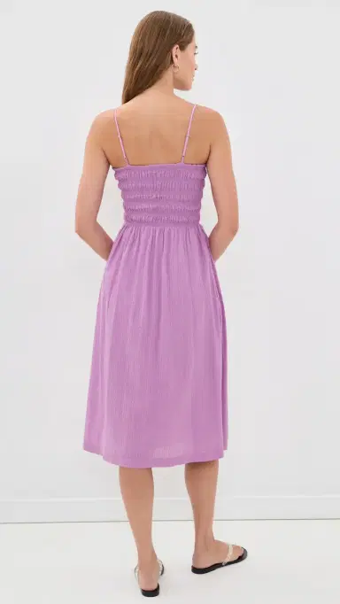 Madewell Peony Midi Dress Warm Wisteria | Thumbnail 3 Madewell Peony Midi Dress Warm Wisteria | Thumbnail 3