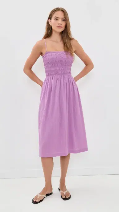 Madewell Peony Midi Dress Warm Wisteria | Thumbnail 5 Madewell Peony Midi Dress Warm Wisteria | Thumbnail 5