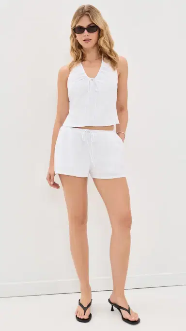 Seven Wonders Koah Elasticated Shorts White | Thumbnail 5 Seven Wonders Koah Elasticated Shorts White | Thumbnail 5