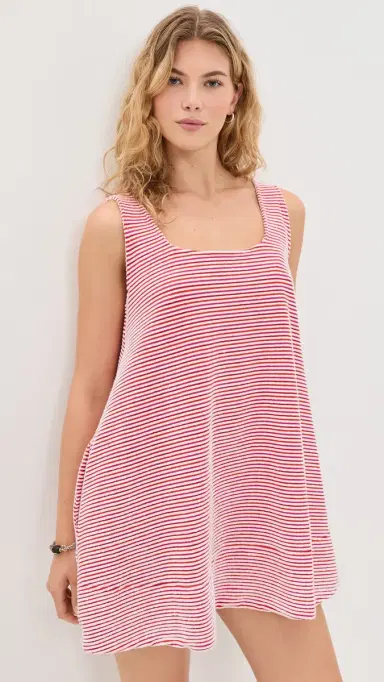 La Maregold The Clara Dress Pink and tripe | Thumbnail 2 La Maregold The Clara Dress Pink and tripe | Thumbnail 2