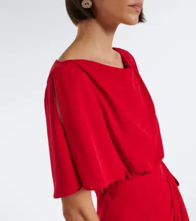 Valentino Draped silk georgette gown | Thumbnail 6 Valentino Draped silk georgette gown | Thumbnail 6