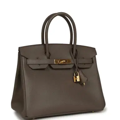 HERMÈS Pre-owned Hermes Birkin 30 Etain Epsom Gold Hardware | Thumbnail 2 HERMÈS Pre-owned Hermes Birkin 30 Etain Epsom Gold Hardware | Thumbnail 2