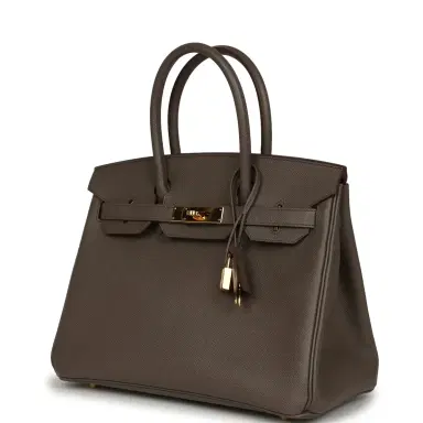 HERMÈS Pre-owned Hermes Birkin 30 Etain Epsom Gold Hardware | Thumbnail 5 HERMÈS Pre-owned Hermes Birkin 30 Etain Epsom Gold Hardware | Thumbnail 5