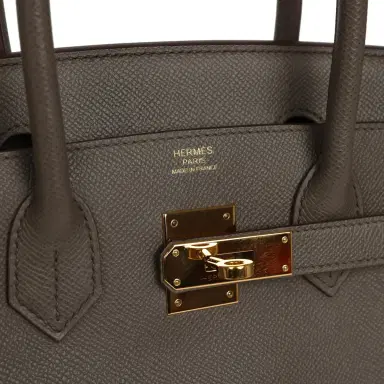 HERMÈS Pre-owned Hermes Birkin 30 Etain Epsom Gold Hardware | Thumbnail 7 HERMÈS Pre-owned Hermes Birkin 30 Etain Epsom Gold Hardware | Thumbnail 7