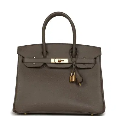 HERMÈS Pre-owned Hermes Birkin 30 Etain Epsom Gold Hardware | Thumbnail 1 HERMÈS Pre-owned Hermes Birkin 30 Etain Epsom Gold Hardware | Thumbnail 1