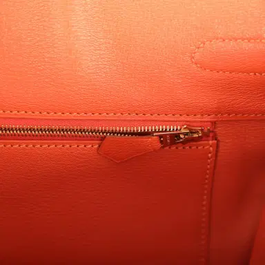 HERMÈS Pre-owned Hermes Birkin 35 Orange Matte Alligator Gold Hardware | Thumbnail 9 HERMÈS Pre-owned Hermes Birkin 35 Orange Matte Alligator Gold Hardware | Thumbnail 9