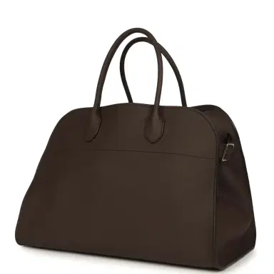The Row The Row Soft Margaux 15 Bag Deep Brown Calfskin Silver Hardware | Thumbnail 5 The Row The Row Soft Margaux 15 Bag Deep Brown Calfskin Silver Hardware | Thumbnail 5