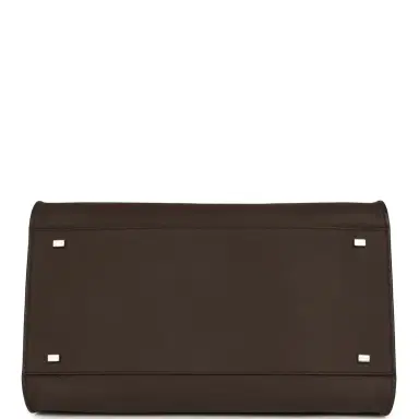 The Row The Row Soft Margaux 15 Bag Deep Brown Calfskin Silver Hardware | Thumbnail 7 The Row The Row Soft Margaux 15 Bag Deep Brown Calfskin Silver Hardware | Thumbnail 7
