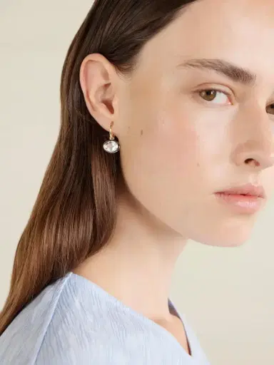 By Pariah Xl Orbit 14-karat Recycled Gold, Rhodium And Aquamarine Earrings | Thumbnail 2 By Pariah Xl Orbit 14-karat Recycled Gold, Rhodium And Aquamarine Earrings | Thumbnail 2