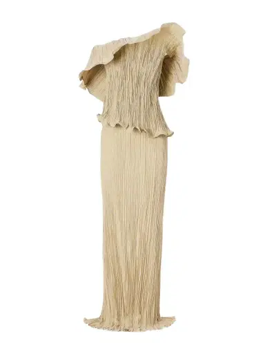 Marmar Halim Pleated Off-the-shoulder Taffeta Gown | Thumbnail 1 Marmar Halim Pleated Off-the-shoulder Taffeta Gown | Thumbnail 1