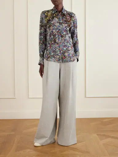Dries Van Noten Sequin-embellished Printed Georgette Blouse | Thumbnail 2 Dries Van Noten Sequin-embellished Printed Georgette Blouse | Thumbnail 2