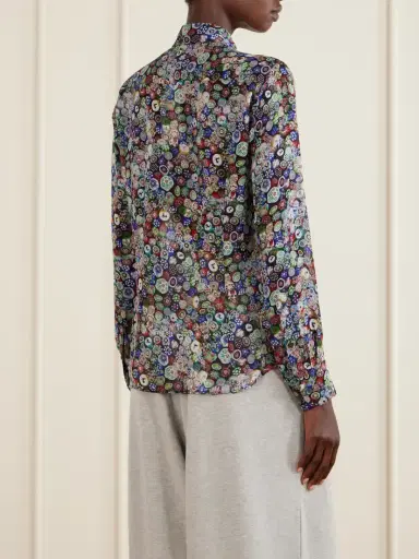 Dries Van Noten Sequin-embellished Printed Georgette Blouse | Thumbnail 3 Dries Van Noten Sequin-embellished Printed Georgette Blouse | Thumbnail 3