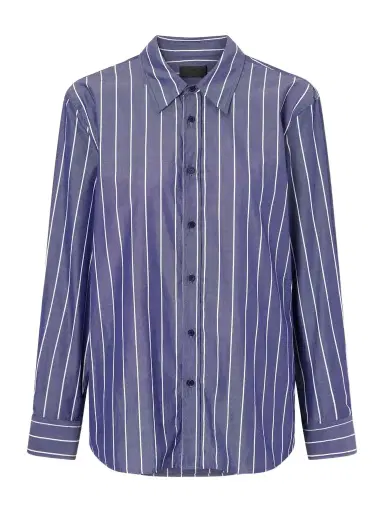 Nili Lotan Raphael Striped Cotton Shirt | Thumbnail 1 Nili Lotan Raphael Striped Cotton Shirt | Thumbnail 1