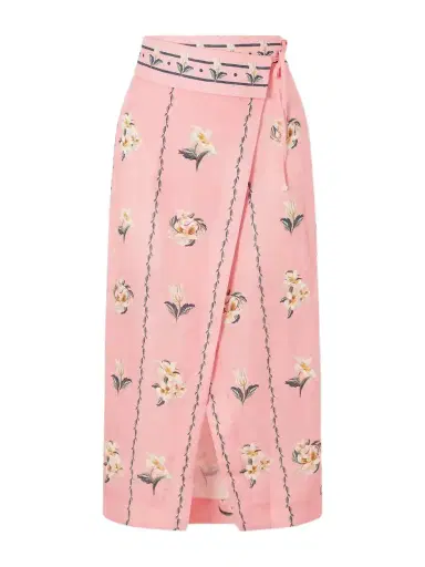 Agua by Agua Bendita Tierra Promessa Floral-print Linen Pareo | Thumbnail 1 Agua by Agua Bendita Tierra Promessa Floral-print Linen Pareo | Thumbnail 1