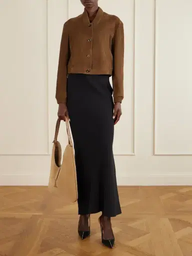 Tom Ford Cropped Suede Bomber Jacket | Thumbnail 2 Tom Ford Cropped Suede Bomber Jacket | Thumbnail 2