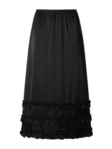 Simone Rocha Ruffled Satin Midi Skirt | Thumbnail 1 Simone Rocha Ruffled Satin Midi Skirt | Thumbnail 1