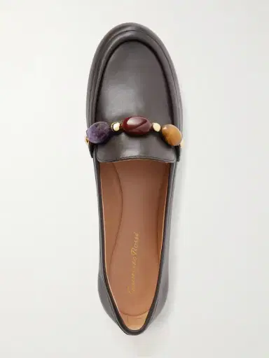 Gianvito Rossi Stone-mbellished Leather Loafers | Thumbnail 6 Gianvito Rossi Stone-mbellished Leather Loafers | Thumbnail 6