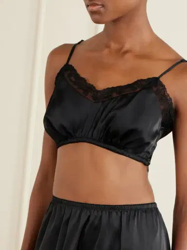 Simone Rocha Lace-trimmed Satin Bralette | Thumbnail 4 Simone Rocha Lace-trimmed Satin Bralette | Thumbnail 4
