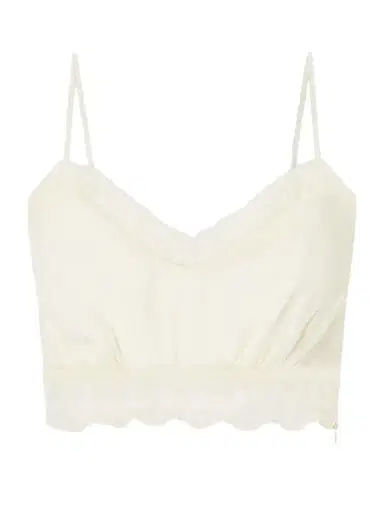 Simone Rocha Lace-trimmed Crepe De Chine Bralette | Thumbnail 1 Simone Rocha Lace-trimmed Crepe De Chine Bralette | Thumbnail 1