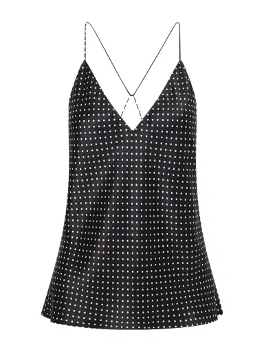 Nili Lotan Emile Polka-dot Silk-satin Cami | Thumbnail 1 Nili Lotan Emile Polka-dot Silk-satin Cami | Thumbnail 1