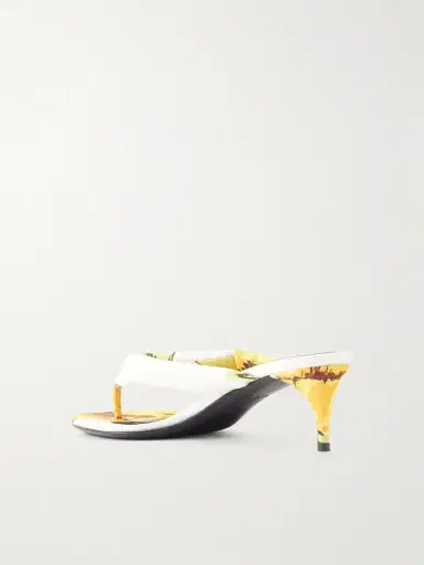 Alaïa 55 Floral-print Twill Thong Mules | Thumbnail 3 Alaïa 55 Floral-print Twill Thong Mules | Thumbnail 3
