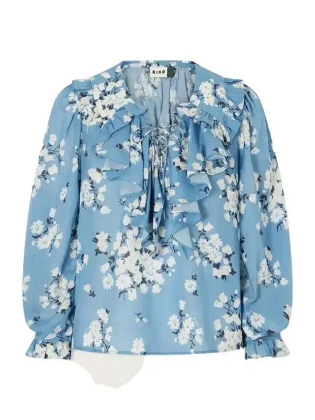 Milia Ruffled Floral-print Cotton-blend Voile Blouse Milia Ruffled Floral-print Cotton-blend Voile Blouse