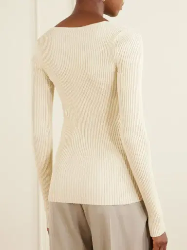 Stella McCartney Ribbed Cotton-blend Sweater | Thumbnail 4 Stella McCartney Ribbed Cotton-blend Sweater | Thumbnail 4