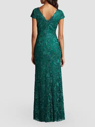 Tadashi Shoji Women's Lace Column Gown - Malachite | Thumbnail 3 Tadashi Shoji Women's Lace Column Gown - Malachite | Thumbnail 3