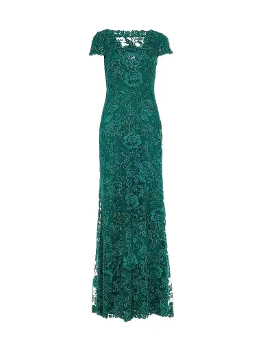 Tadashi Shoji Women's Lace Column Gown - Malachite | Thumbnail 1 Tadashi Shoji Women's Lace Column Gown - Malachite | Thumbnail 1