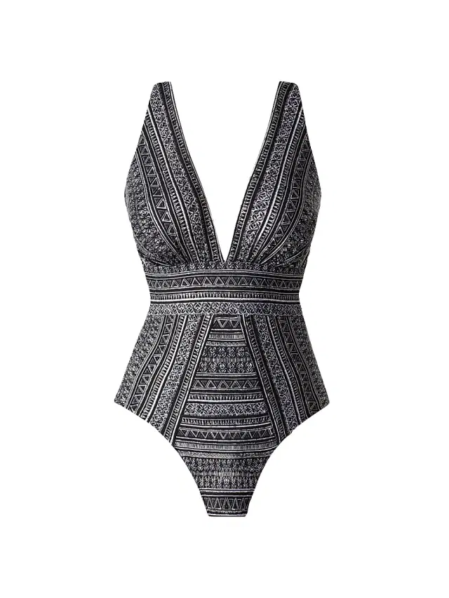 Women's Elysium Odyssey One-Piece Swimsuit - Black And White Women's Elysium Odyssey One-Piece Swimsuit - Black And White