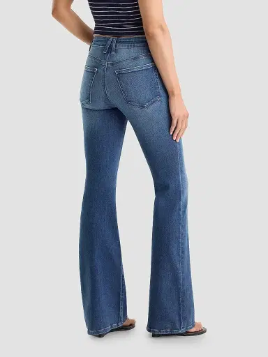 GOOD AMERICAN Women's Soft Tech Good Legs Flare Jeans - Indigo | Thumbnail 3 GOOD AMERICAN Women's Soft Tech Good Legs Flare Jeans - Indigo | Thumbnail 3