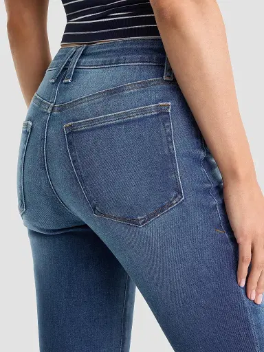 GOOD AMERICAN Women's Soft Tech Good Legs Flare Jeans - Indigo | Thumbnail 5 GOOD AMERICAN Women's Soft Tech Good Legs Flare Jeans - Indigo | Thumbnail 5
