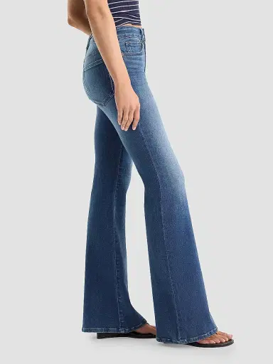 GOOD AMERICAN Women's Soft Tech Good Legs Flare Jeans - Indigo | Thumbnail 6 GOOD AMERICAN Women's Soft Tech Good Legs Flare Jeans - Indigo | Thumbnail 6