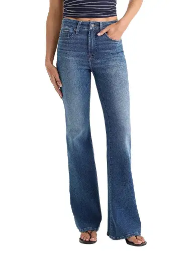 GOOD AMERICAN Women's Soft Tech Good Legs Flare Jeans - Indigo | Thumbnail 1 GOOD AMERICAN Women's Soft Tech Good Legs Flare Jeans - Indigo | Thumbnail 1