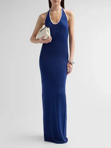 SEROYA Women's Anora Knit Maxi Dress - Mariner Blue White - Size Large | Thumbnail 2 SEROYA Women's Anora Knit Maxi Dress - Mariner Blue White - Size Large | Thumbnail 2