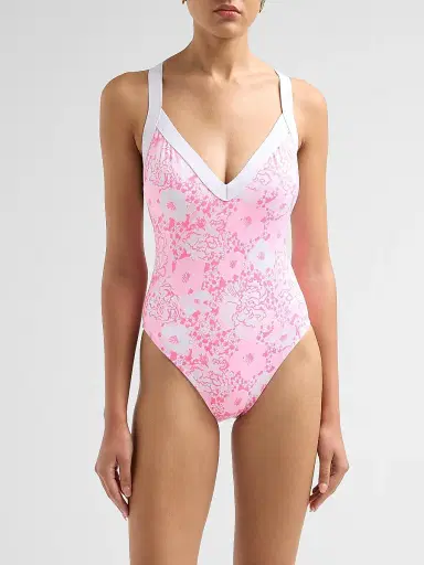 Lilly Pulitzer Women's Nioma Burst Of Joy One-Piece Swimsuit - Conch Shell - Size 12 | Thumbnail 4 Lilly Pulitzer Women's Nioma Burst Of Joy One-Piece Swimsuit - Conch Shell - Size 12 | Thumbnail 4