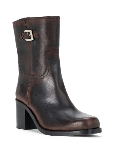 Staud Women's Brooklyn 75MM Leather Ankle Boots - Espresso Distressed | Thumbnail 2 Staud Women's Brooklyn 75MM Leather Ankle Boots - Espresso Distressed | Thumbnail 2