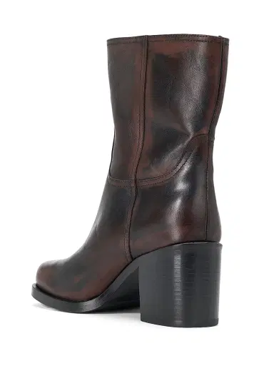 Staud Women's Brooklyn 75MM Leather Ankle Boots - Espresso Distressed | Thumbnail 3 Staud Women's Brooklyn 75MM Leather Ankle Boots - Espresso Distressed | Thumbnail 3