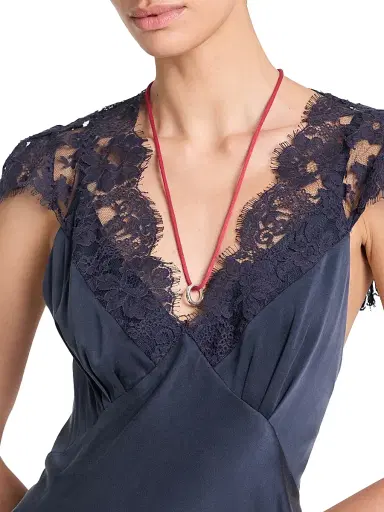 TWP Women's Floral Laced Silk-Blend Column Gown - Midnight | Thumbnail 5 TWP Women's Floral Laced Silk-Blend Column Gown - Midnight | Thumbnail 5