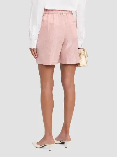 TWP Women's Henry Pinstriped Shorts - White Red | Thumbnail 3 TWP Women's Henry Pinstriped Shorts - White Red | Thumbnail 3